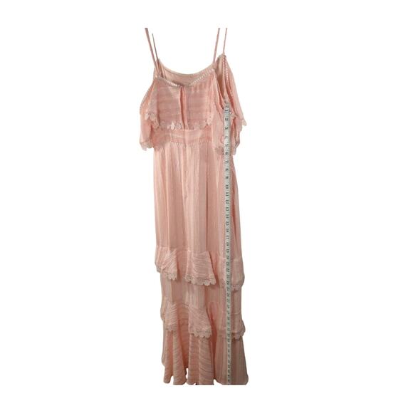 Dark Pink Ruffled Pink Maxi Dress Size S - Picture 5 of 7